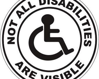 Behinderung Aufkleber Auto Aufkleber Jetzt sind alle Behinderungen sichtbar Handicap