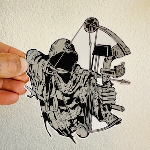 Bow Hunting Camo Grim Reaper Deer Hunting Camouflage Sticker Decal Tactical Gear