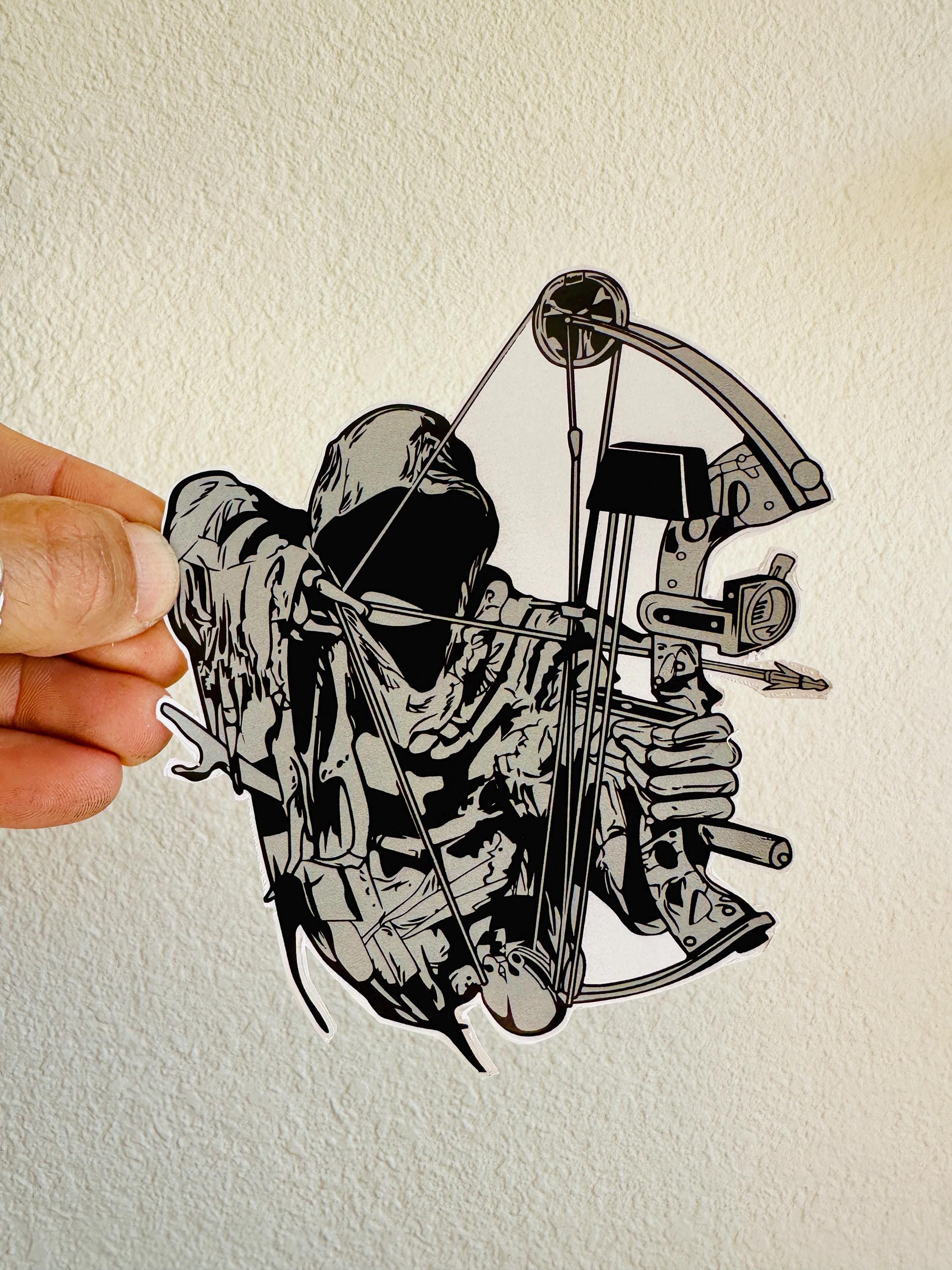 Adesivo mimetico per caccia con arco, motivo mimetico Grim Reaper, per caccia al cervo, equipaggiamento tattico
