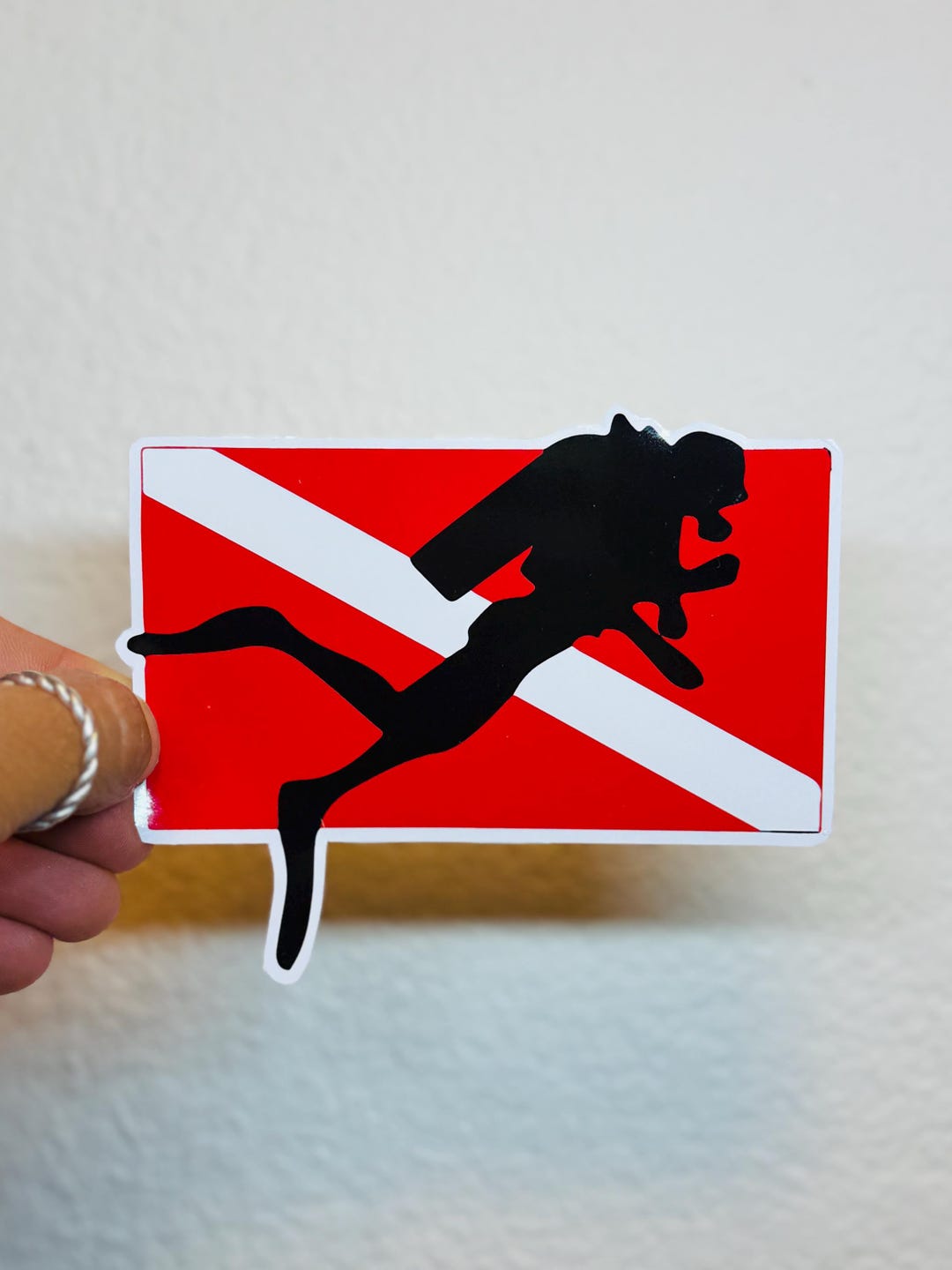 Diving Flag Diving Sticker Decal Car Bumper Free Diving - Etsy