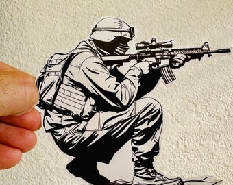 Tactical Military American Soldier Ranger Sticker Decal Army Navy Special Ops