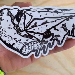 Volcom Stone Pizza Slice Sticker Skate Surf Decal Skateboard Snowboard