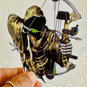 Bow Hunting Camo Grim Reaper Deer Hunting Camouflage Sticker Decal Tactical Gear