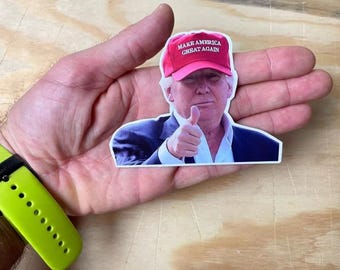 Adesivo Donald Trump MAGA Adesivo per paraurti auto Presidente Adesivo per paraurti auto Rendiamo di nuovo grande l'America