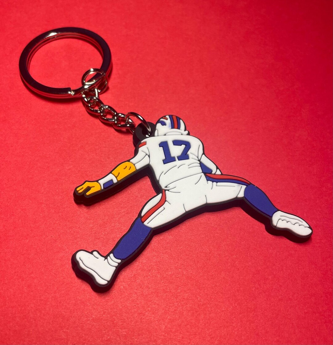 Leaping Josh Allen Keychain | Buffalo Football Fan Gift | Unisex ...