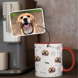 Funny Custom Dog Mug, Personalized Name and Photo, Gift for Pet Owner, Custom Coffee Cup, Dog Dad Gift, Dog Mom mug, New Dog Mug