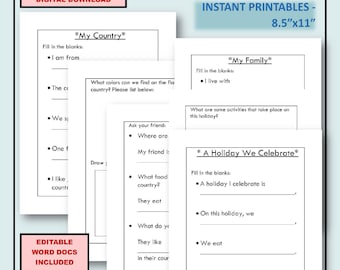 Sociale studies-activiteiten voor groep 1-3 | Schrijfoefening (digitale download)