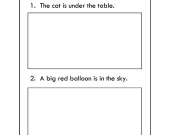10 vellen lezen en tekenen | Elementaire grammatica | ELL-vriendelijk | Activiteit in de klas | Lezen (inclusief Word-document, pdf, digitale download)