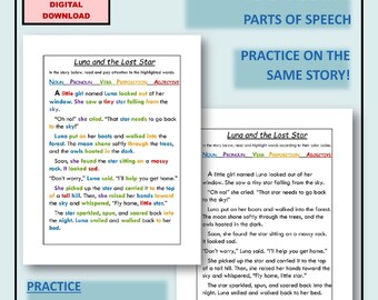 Delen van spraakverhaal oefenen | Elementaire grammatica (pdf, digitale download)
