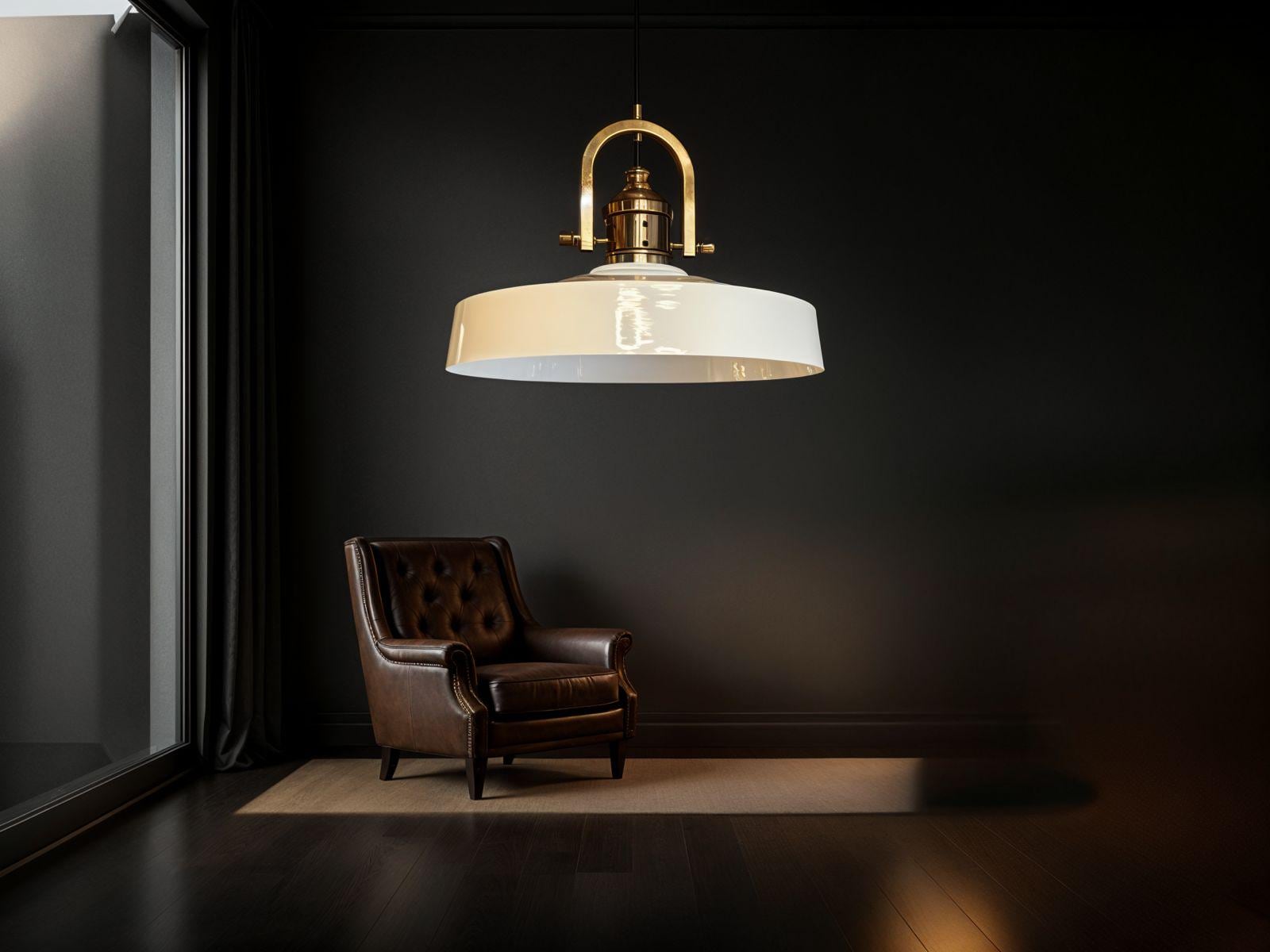 Vintage Industrial E27 Pendant Light – Leather & Metal Hanging Lamp For Farmhouse, Kitchen, Loft (Black, 27cm)