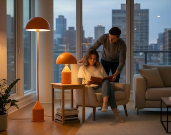Mid-Century Modern Mushroom Lamp: Retro Minimalist Floor & Table Lighting