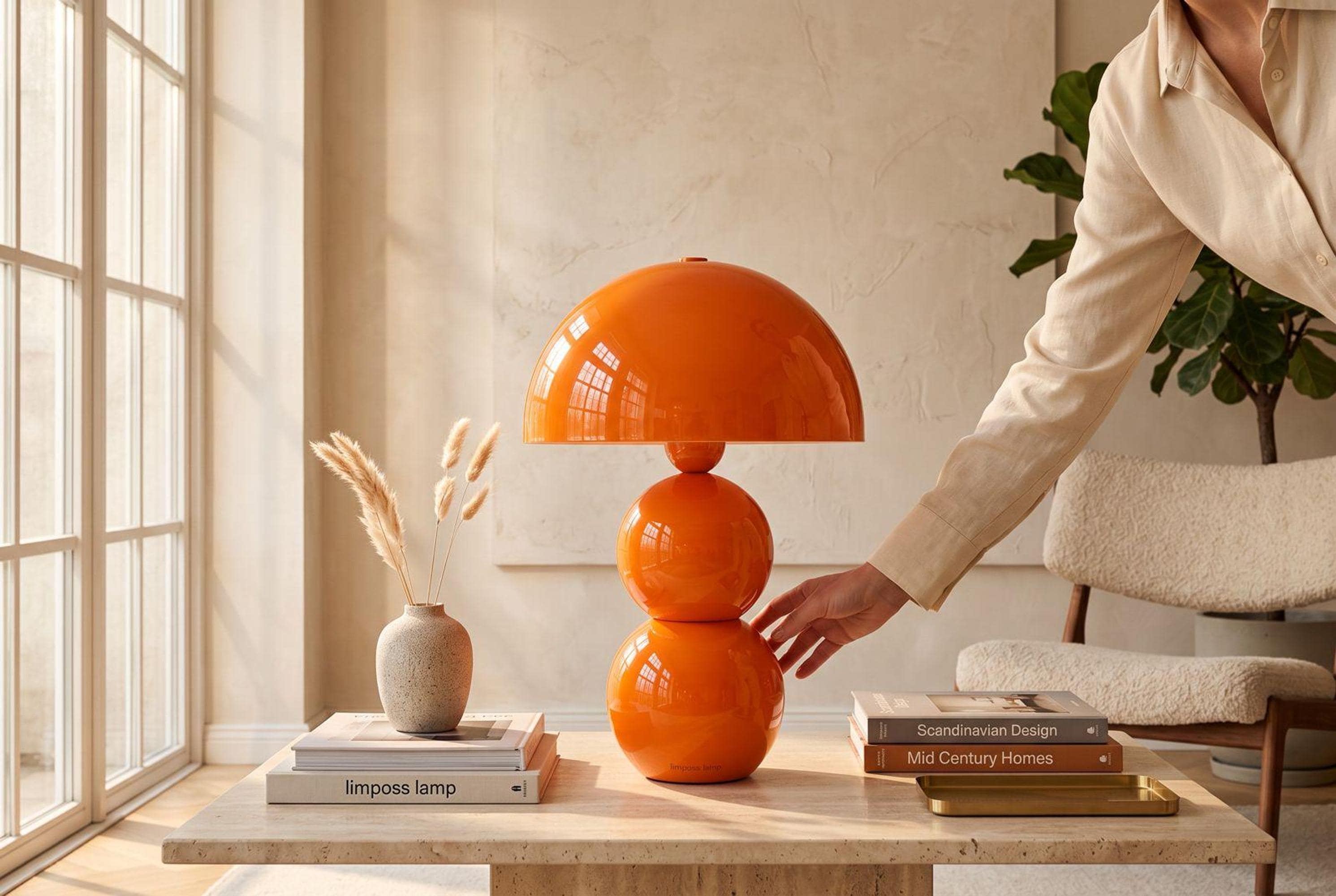 Orange Shade Lamp スペースエイジ ミッドセンチュリー モダン Space Age Orange Lamp - Etsy