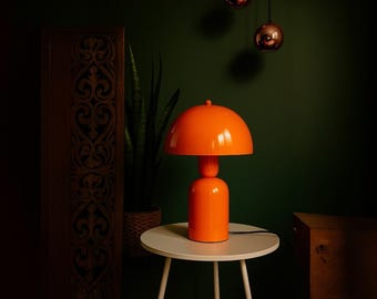 Modern Mushroom Table Lamp: Adjustable Metal Bedside Light