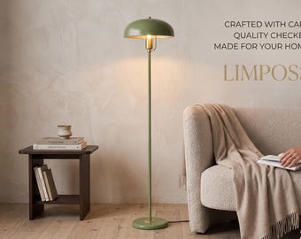 Metal Floor Lamp, 160 cm E27 Standing Light with Color Options