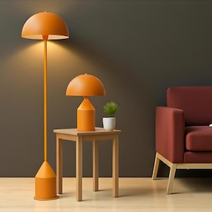 Mid-Century Modern Mushroom Lamp: Retro Minimalist Floor & Table Lighting