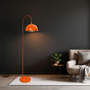 Modern Metal Floor Lamp: Adjustable Arm, Contemporary Lighting