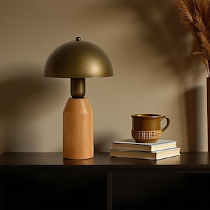 Orange Metal Table Lamp: Modern Bedside Desk Lighting