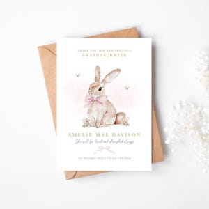 Nouvelle carte personnalisée pour petite-fille, nouvelle carte pour petite-fille, merci pour notre petite-fille, nouvelle carte pour petite fille