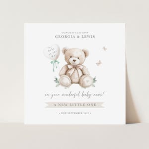 Personalised Parents To Be Card, Pregnancy Congratulations, Having a Baby Card, Baby Congratulations