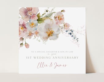 Tarjeta de aniversario de boda personalizada, tarjeta de aniversario de boda para todos los años, tarjeta de aniversario personalizada