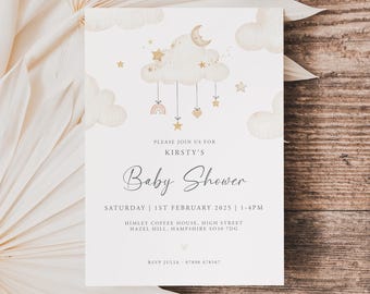 Digital Baby Shower Invitation, Baby Shower E Invite, Baby Sprinkle Invitation, Gender Reveal Party