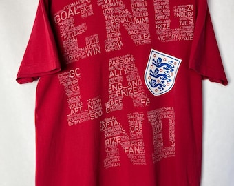 Vintage 1996 Umbro Euro England Football Soccer T Shirt Size M