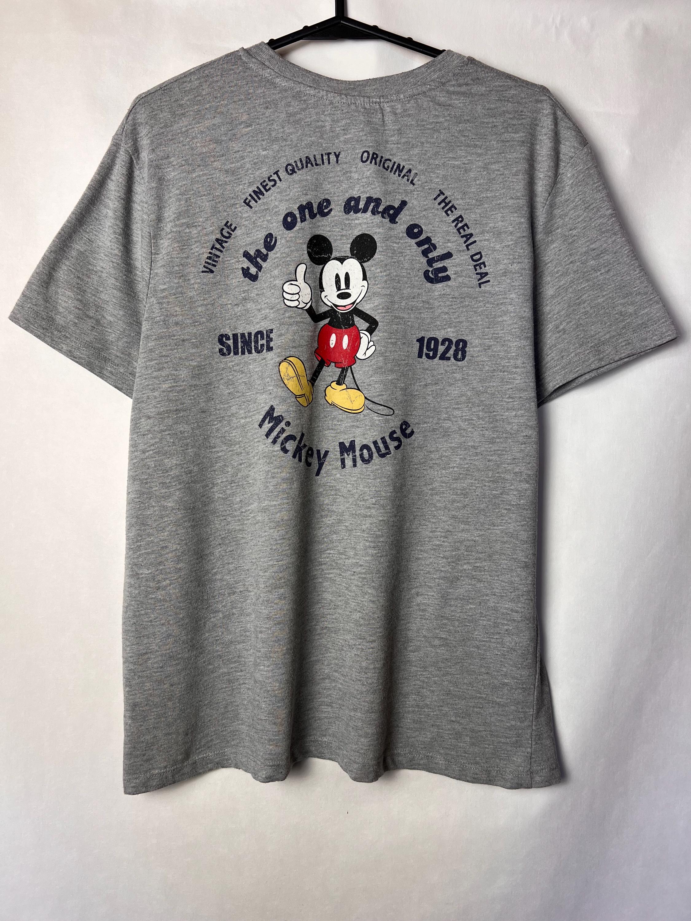 ヴィンテージスタイル ミッキーマウス グレー Tシャツ | ウォルト 