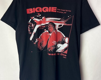 Vintage Biggie Smalls T-Shirt 90s Style – Ready to Die Album Graphic Tee – East Coast Hip Hop Rap Shirt – Brooklyn NY Music Merch sreetwear