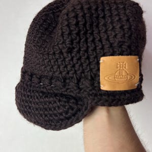 帽子 vivienne 2way alpaca knit cap y2k used Alpaca Hat, Earflap Hat With Strings, Ear Cover Beanie, Gray