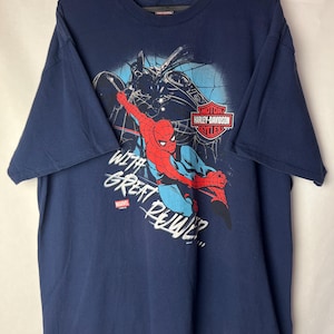 Vintage Harley Davidson X Marvel Spider-man T-shirt | Retro