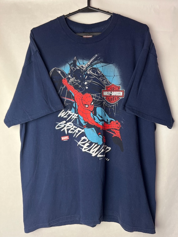 Vintage Harley Davidson X Marvel Spider-man T-shirt | Retro
