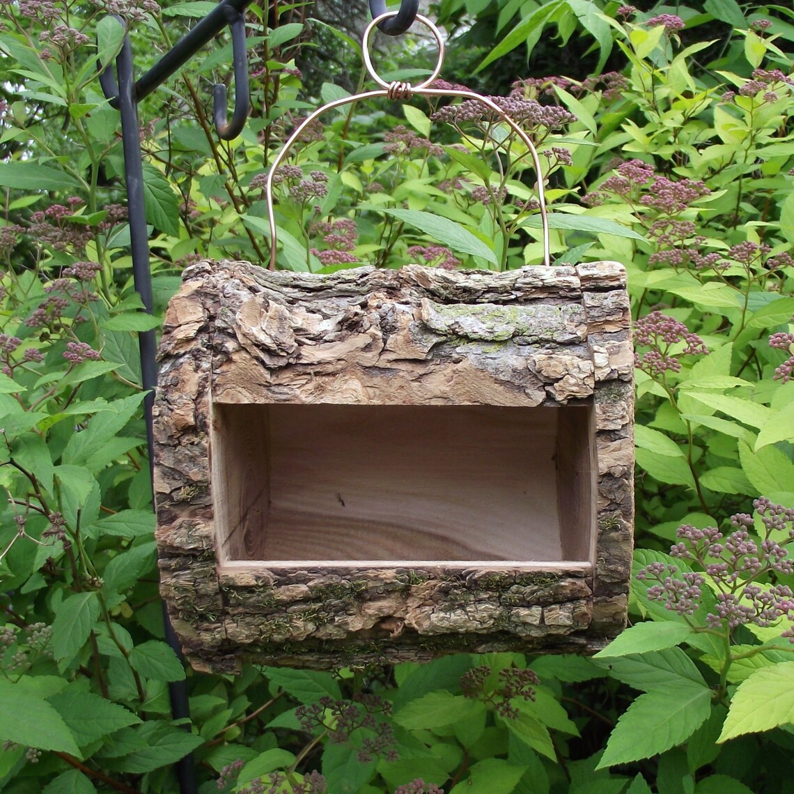 Log Bird Feeder Handmade from Reclaimed Tree Branch Natural Etsy