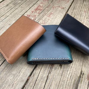 Portafoglio in pelle a tre ante, portafoglio per carte, portafoglio in pelle da uomo fatto a mano, portafoglio a tre ante fatto a mano