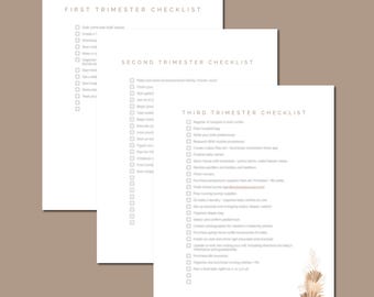 First Time Mom Trimester Checklists | Pregnancy To-Do List