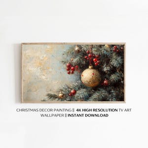 Frame TV Art | Christmas Decor | Vintage Digital Wallpaper for Samsung Frame TV - Holiday Decor Digital Download
