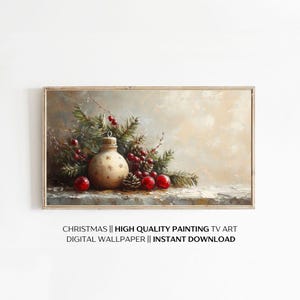 Frame TV Art | Christmas Decor | Vintage Digital Wallpaper for Samsung Frame TV - Holiday Decor Digital Download