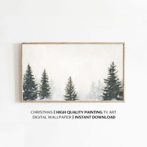 Frame TV Art | Christmas Pine | Vintage Digital Wallpaper for Samsung Frame TV - Holiday Decor Digital Download