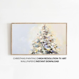Frame TV Art | Abstract Christmas Tree | Festive Digital Wallpaper for Samsung Frame TV - Holiday Decor Digital Download