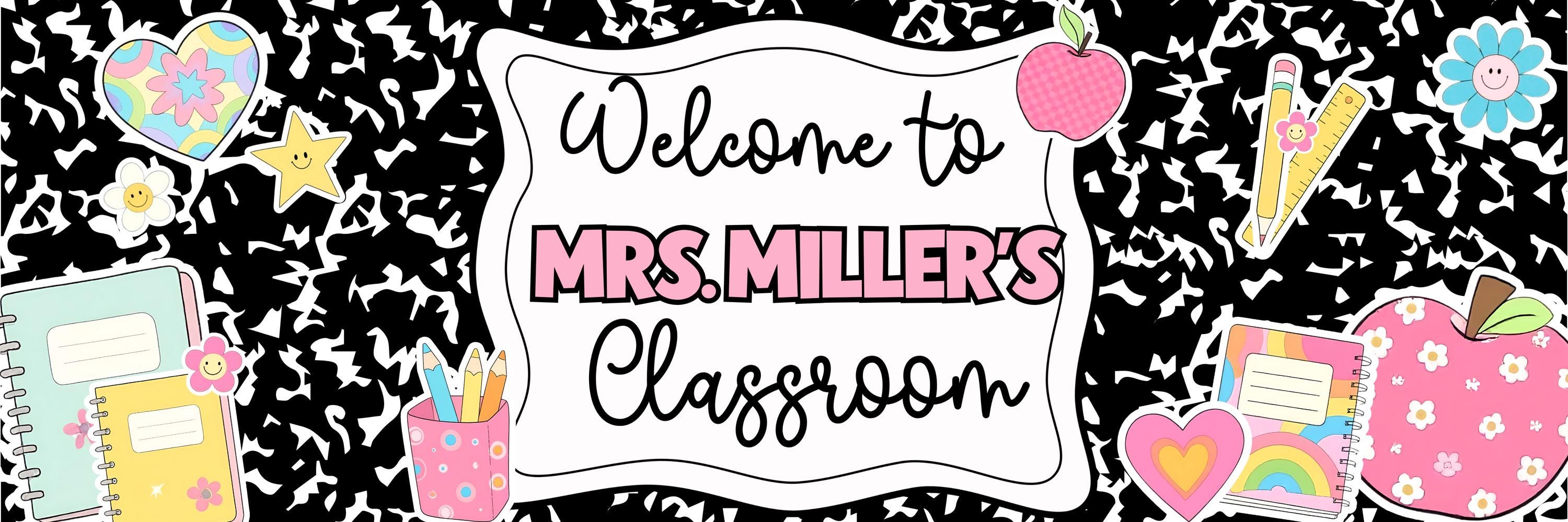 Peel & Stick Teacher Desk Wrap, Classroom Desk Decal, Easy Application, Removable Teacher Desk Decor, Classroom Desk Sign, Composition Book