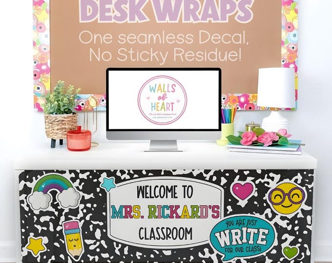 Teacher Name, Teacher Desk Decal, Personalized Classroom Decor, Vinyl ...