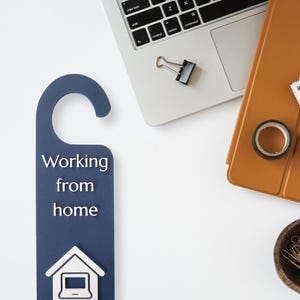 Working From Home Door Sign – Do Not Disturb Sign for Remote Workspaces, Fun Home Office Door Hanger – Multiple Colors Available