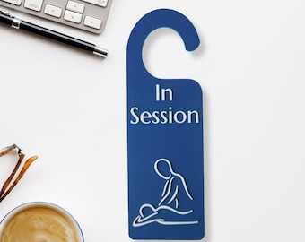 In Session Door Hanger: Massage Therapy Privacy Sign