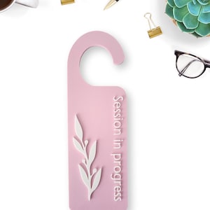 Session in Progress Door Sign – Do Not Disturb Sign for Lash Techs, Therapists, Beauty Salons, Offices, Private Session Sign