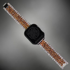 Sparkly Austrian Crystal November Birthstone Watch Band – Stainless Steel Bling Strap for Apple & Samsung Watches – Luxury Gift for Her