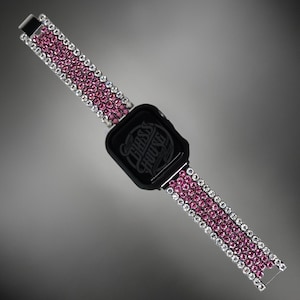 Sparkly Austrian Crystal October Birthstone Watch Band – Stainless Steel Bling Strap for Apple & Samsung Watches – Luxury Gift for Her