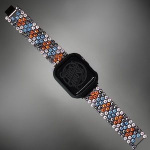 Sparkly Austrian Crystal Argyle Watch Band – Stainless Steel Bling Strap for Apple & Samsung Watches – Luxury Gift for Her