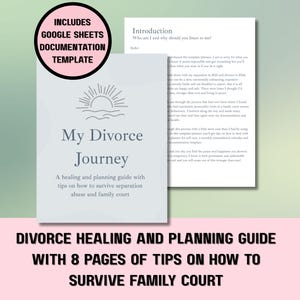 Divorce healing planner, family court guide, family court tips, coparenting documentation