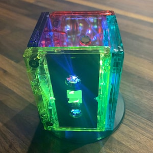 1 Tier (Tall) Cassette Centerpiece, or Organizer, 1990&#39;s and 1980&#39;s unique gifts, music decor, vintage mixtape centerpieces, music lovers