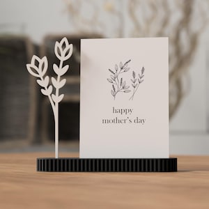 Karten- & Fotohalter mit Blumenslot – Perfekt zum Muttertag