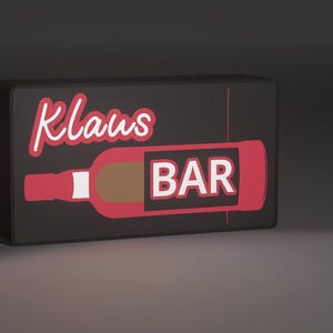 Personalisierte 3D-gedruckte LED Lichtbox – Name & Text individualisierbar – Deko Geschenk – ohne LED